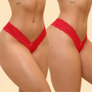 Calcinha Sexy Fio de Renda Cintura Alta (Pague 5 Leve 10)