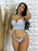 Conjunto lingerie com bojo Cropped Natália