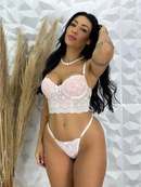 Conjunto lingerie com bojo Cropped Natália