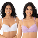 Kit 2 Sutiã com Bojo Confortável Todo de Renda