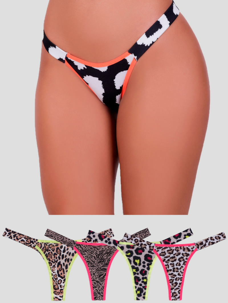 Calcinha Animal Print Fio Duplo (Compre 5 Leve 10)