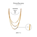 Colar Triplo Malha Banhado a Ouro 18K | Coleção Firenze