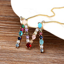 Colar Inicial com Zircônias Coloridas | Coleção Rainbow