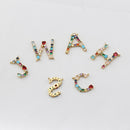 Colar Inicial com Zircônias Coloridas | Coleção Rainbow