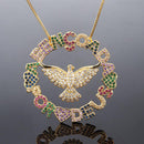 Colar Religioso Abençoada por Deus Colorido com Zircônias