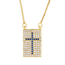 Colar Religioso - Cruz em Zircônias