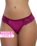 Calcinha Fio Dental em Renda na Lateral (Compre 5 Leve 10)