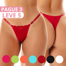 Calcinha em Renda com Regulagem Coração Fio Duplo (Pague 3 Leve 5)