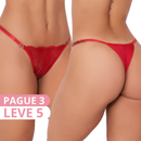 Calcinha Fio Duplo Renda com Regulagem (Pague 5 Leve 10)