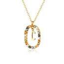 Colar Inicial Glamour Folheado com Zircônias