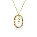 Colar Inicial Glamour Folheado com Zircônias