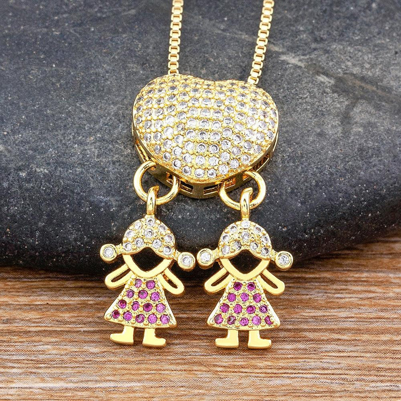 Colar Amor de Mãe - Banhado a Ouro 18k + Zircônias Coloridas