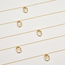 Colar Inicial Glamour Folheado com Zircônias