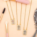 Colar Religioso - Cruz em Zircônias