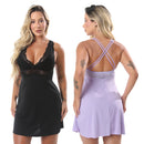 Kit 2 Camisola Com Renda Sexy Cruzado Nas Costas