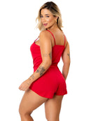 Pijama Macaquinho Suede Alcinha Regulável