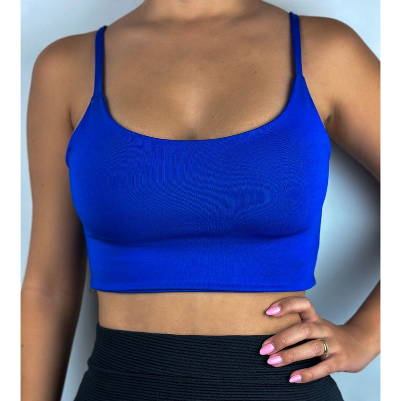 KIT 3 Tops com Alça Cropped Forrado Academia