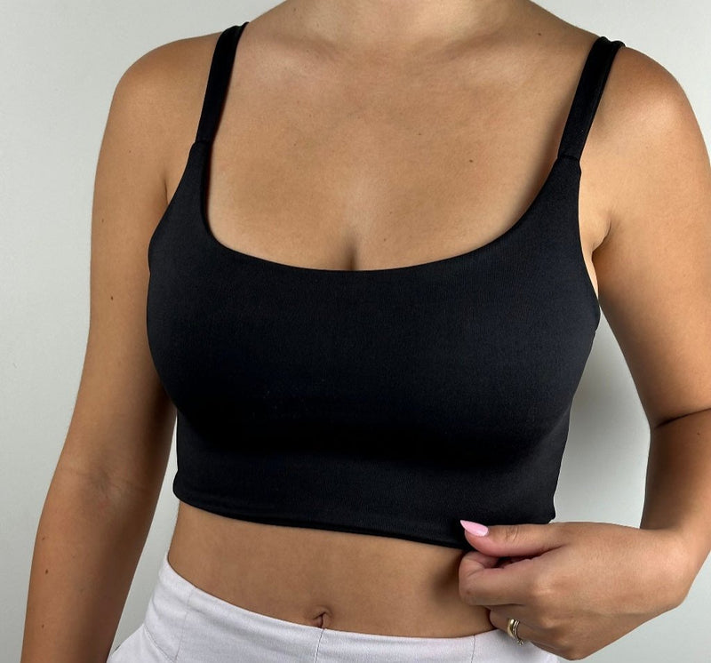 KIT 3 Tops com Alça Cropped Forrado Academia