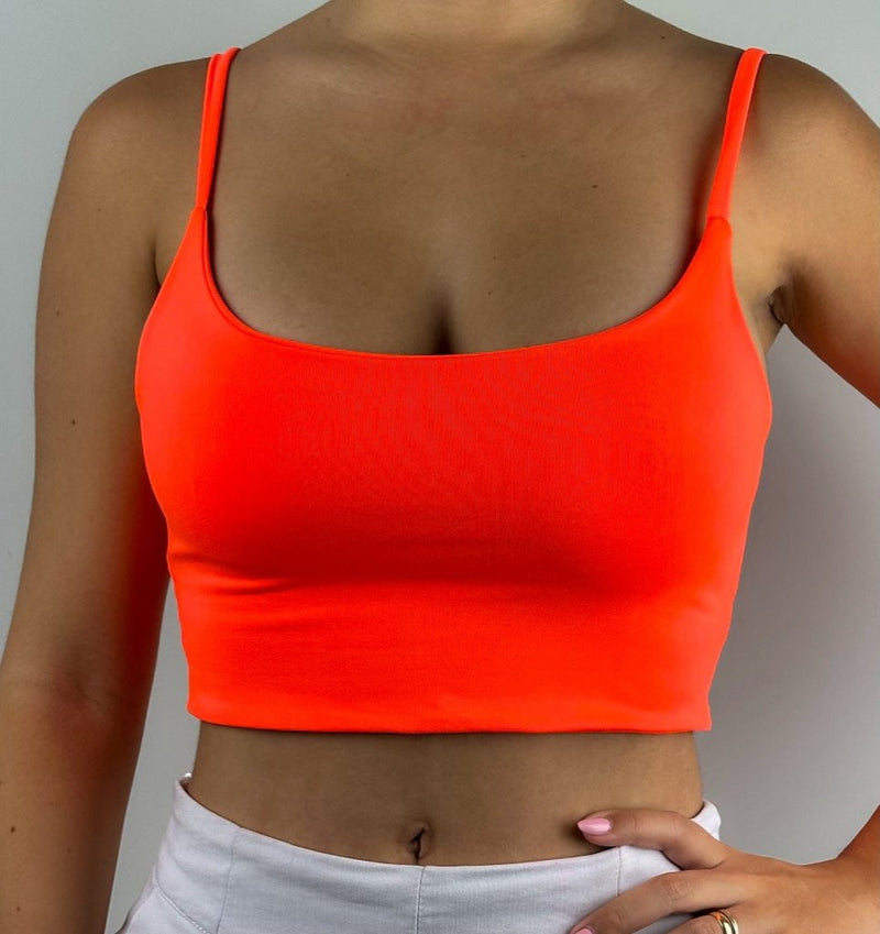 KIT 3 Tops com Alça Cropped Forrado Academia