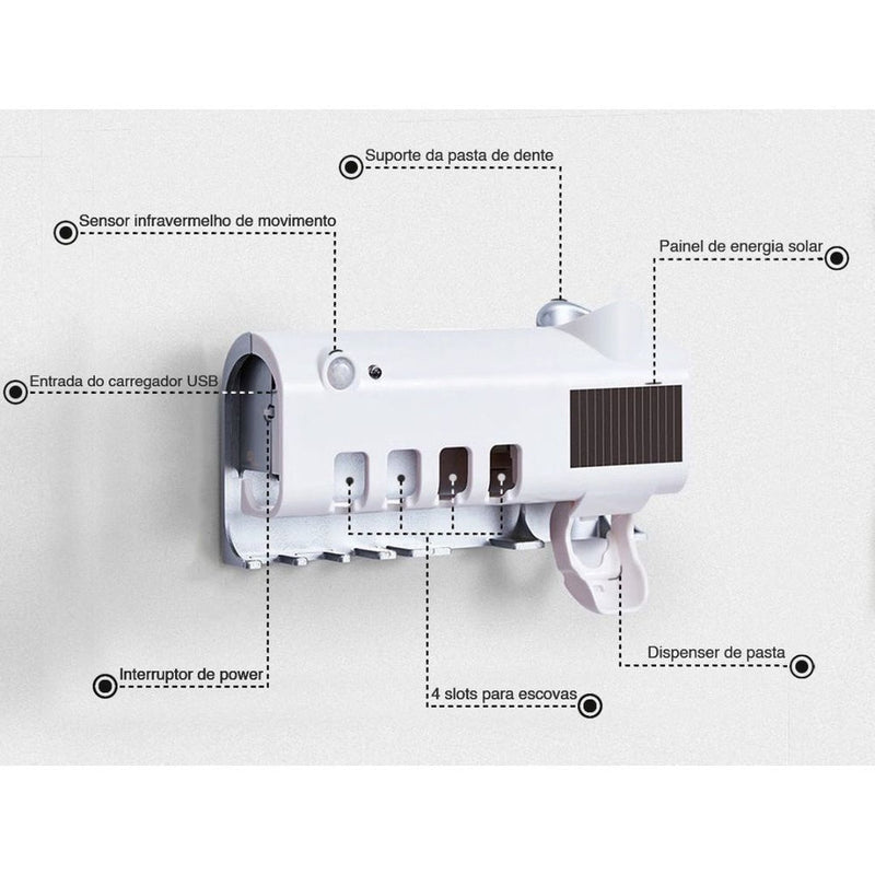 Dispenser de Escovas e Pasta de Dente
