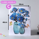 Vaso de Flores Auto-Adesivas 3D Híper Realista