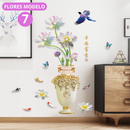 Vaso de Flores Auto-Adesivas 3D - 60x120 cm