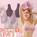 Sutiã Top Confort Sem Costura Detalhe em Renda (COMPRE 1 LEVE 3)